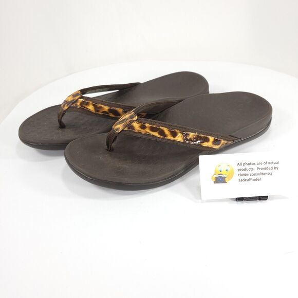 Vionic 44 Tide II Slip On Flip Flop Sandals Womens Size 9 TVW1002 Brown - Picture 1 of 9